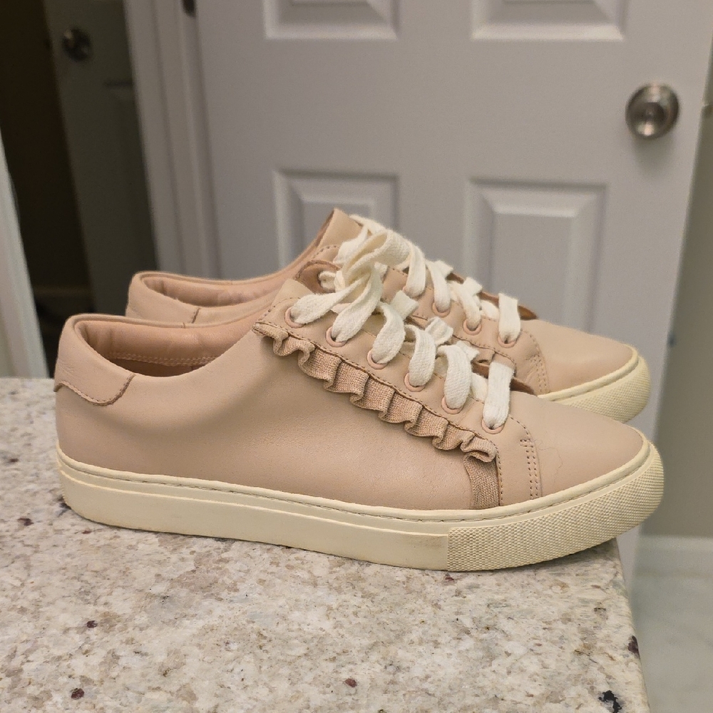 Tory Sport Cream Sneakers with White Laces